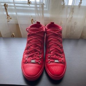 Red balenciaga sneakers- High tops. Size 42